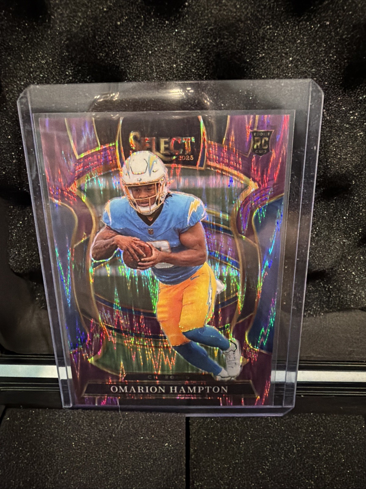 2025 Panini Select Concourse Purple Prizm Omarion Hampton #2 /699