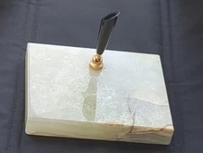 Vintage Park Sherman Marble Onyx Desk Pen Holder 5" x 4"