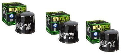 3X HIFLO HF138 Oil Filter Fits Suzuki GSF DL GSR Fits Aprilia RS