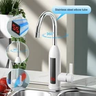 3000W Fast Heating Electric Faucet Stainless Steel ABS Tankless for Kitchen