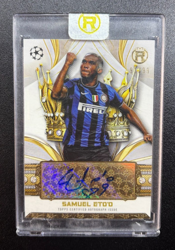 Samuel Eto'o #CLA-SE 2024 Topps Reverence UEFA Crowned Legend Autograph card