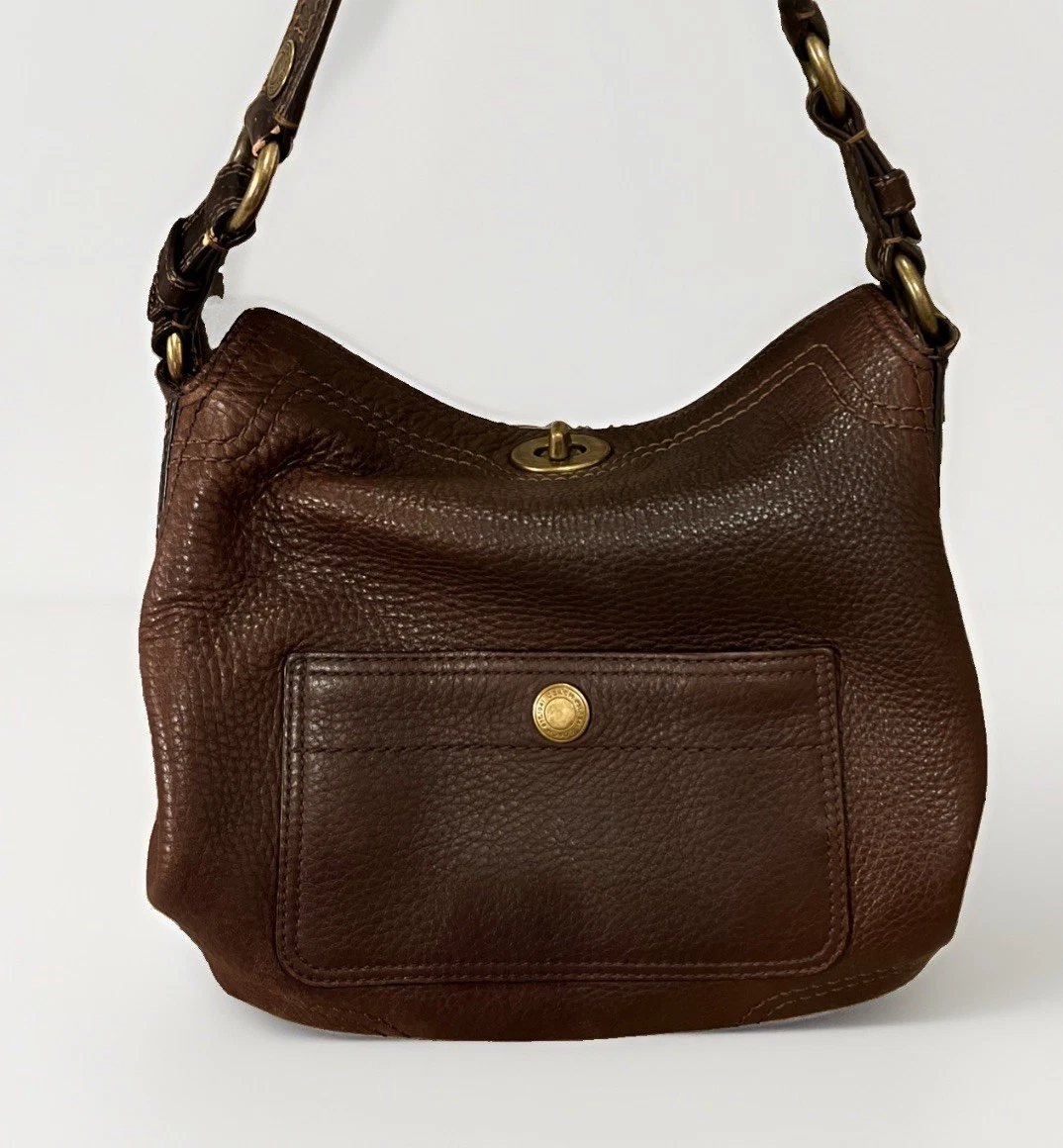 バッグ COACH Hobo Shoulder Bag Turnlock Brown Coach Chelsea Turn Lock Medium Bags & Handbags for Women for sale