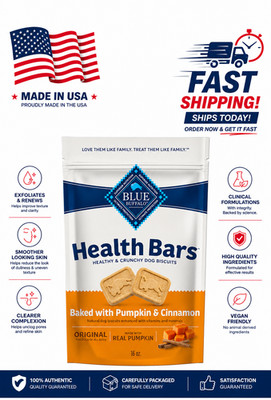 Blue Buffalo Health Bars Crunchy Dog Biscuits, Oven-Baked with Natural Ingredien