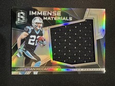 2017 Panini Spectra Immense Materials Christian McCaffrey Jersey Relic /199 RC
