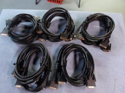 DVI-D to DVI-D Cable Male/Male Dual Link 24+1 Pin HDTV (LOT of 10)