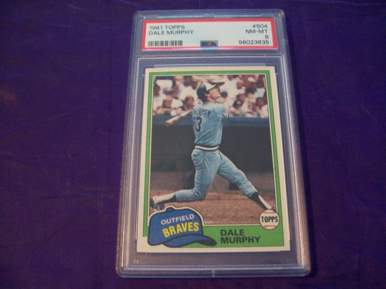 1981 TOPPS #504 DALE MURPHY PSA 8