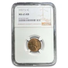 1927-S Lincoln Cent MS-65 NGC (Red/Brown)