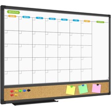 Jiloffice Magnetic Calendar Whiteboard Bulletin Corkboard Combination Combo Boar