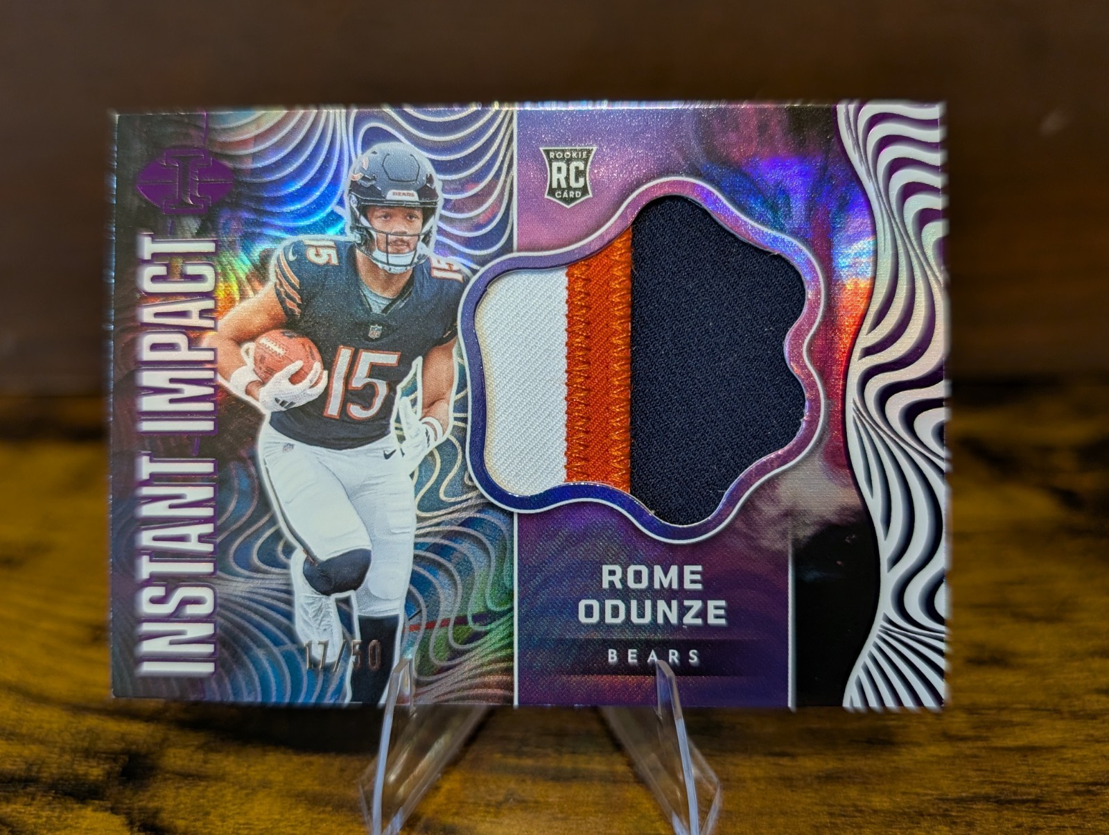Rome Odunze Panini Illusions Instant Impact Relics #IIROE Purple
