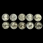 10-PROOF-1964 Washington Silver Quarters-BU PROOF-Beautiful Coins-See Descrption
