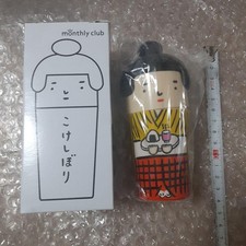 Japanese Kokeshi Wooden Doll Rare Oshibori Cute Character Drying Collectible 13+