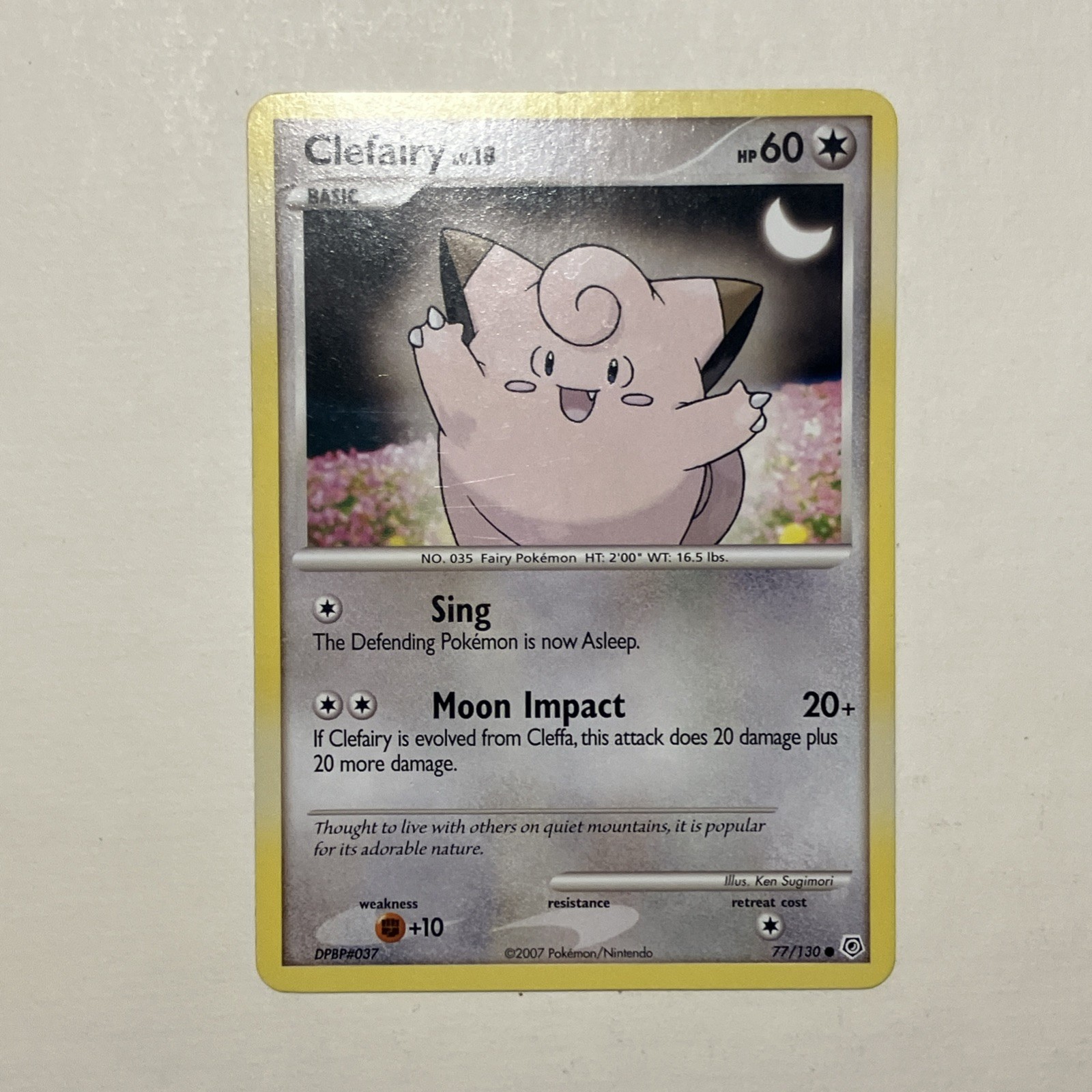 Pokemon Diamond and Pearl Clefairy #77/130 LP Common