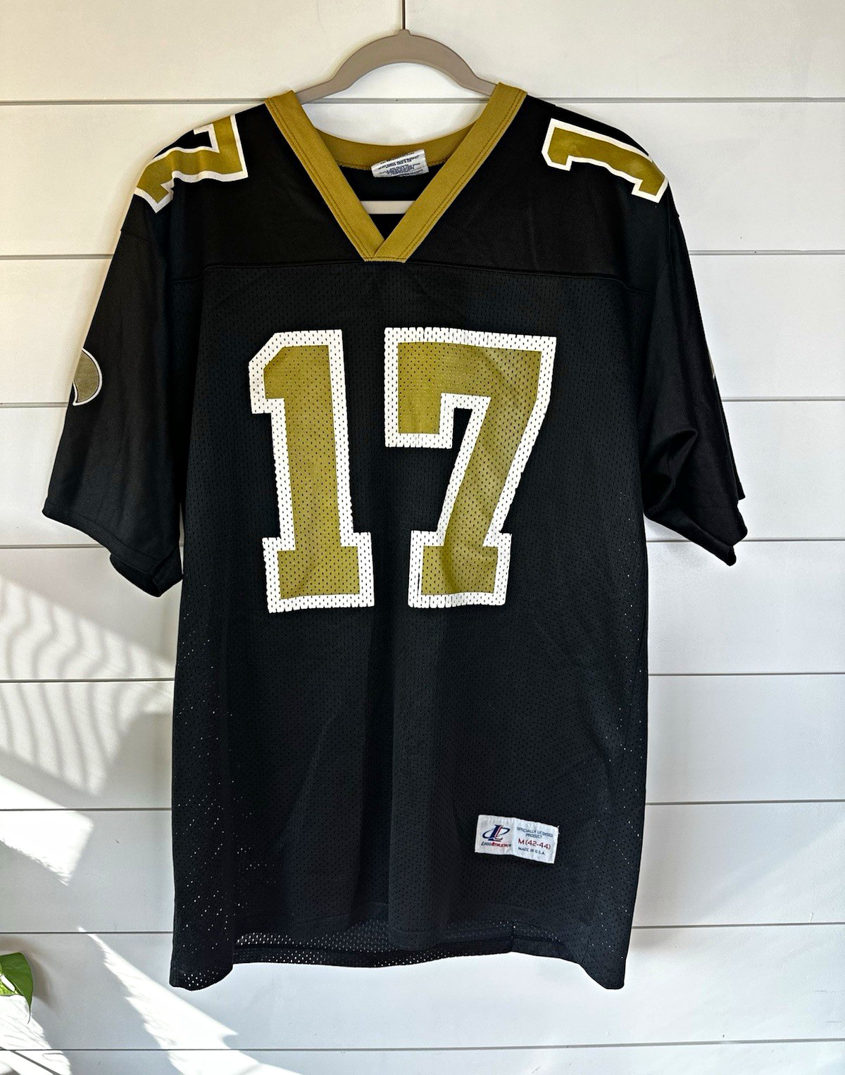 Vintage Logo New Orleans Saints Jim Everett #17 NFL Jersey Black/Gold M 42-44