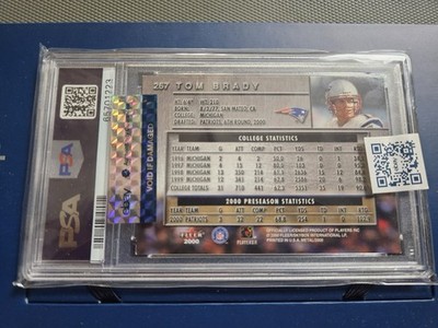 tom brady rare metal rookie card 2000 Fleer Metal RARE METAL ROOKIES # 267 Tom Brady RC - PSA 7 NM -  Patriots