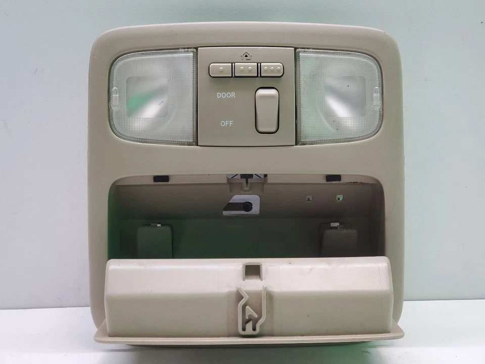 Toyota Highlander 2004 consola de techo con almacenamiento y abridor de garaje beige OEM  Foto 2 de 4