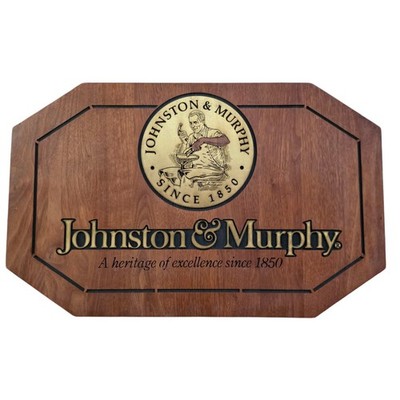 Johnston & Murphy Sign Shoe Store Display Wooden Plaque Vintage Desk Logo