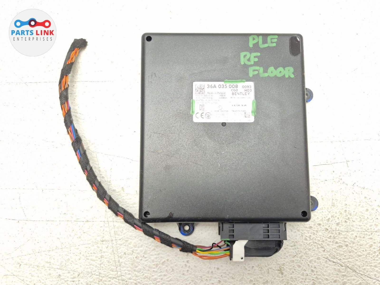 2016-20 BENTLEY BENTAYGA CARGATE REMOTE ECU CONTROL MODULE PLUG SET 36A035008