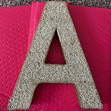 Concepts In Time Gold Rhinestone Glitter Letter A Wall Decor, Numbers Letters