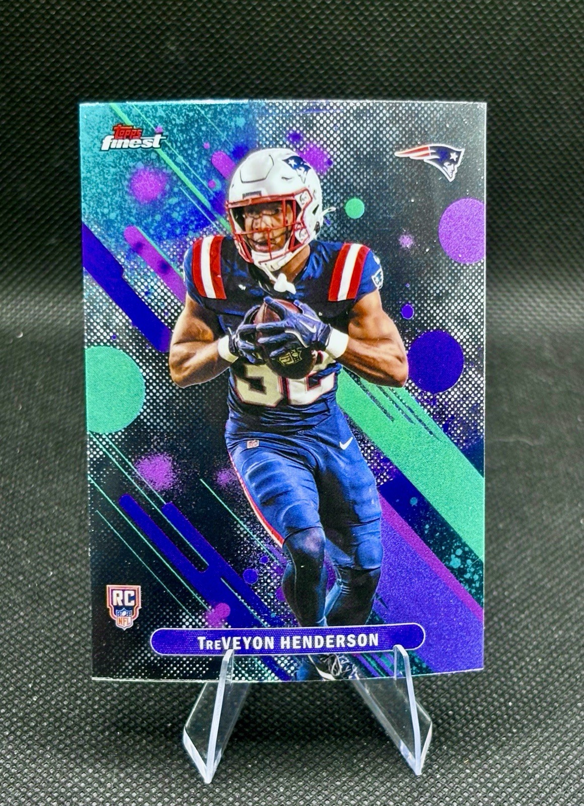 TreVeyon Henderson RC Rookie 2025 Topps Finest #14 New England Patriots