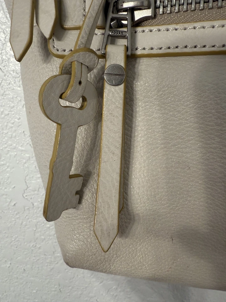 Bolso Bandolera FOSSIL Dawson Cartera Cuero Crema Foto 4 de 4