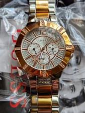 NEW Guess WaterPro U0024L1 Stainless Two-tone Watch Untested/Needs Battery