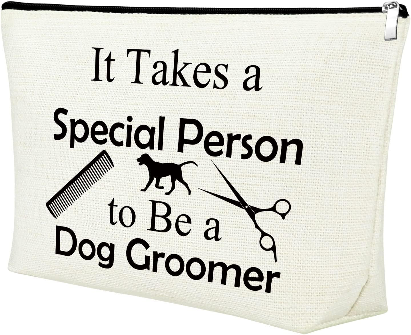 Mxrymvu Dog Groomer Makeup Bag Themed Gift for Pet Hair Stylists