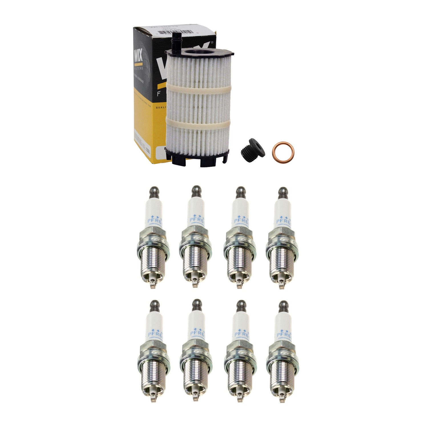 Wix Engine Oil Filter  NGK 8 Laser Platinum Spark Plugs kit for A6 Quattro V8