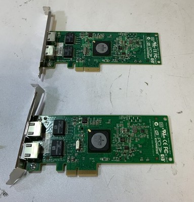(Lot of 2) Broadcom HSTNS-BN36 Dual Port Gigabit Network Adapter Card ''Q6D''