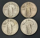 Lot Of 4 Standing Liberty Quarters, 1928 P&D, 1930 P&S, Quality Coins