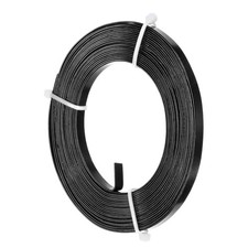 1-Pack 5mm Wide x 16.4ft/5m Bendable Flat Aluminum Wire Black 