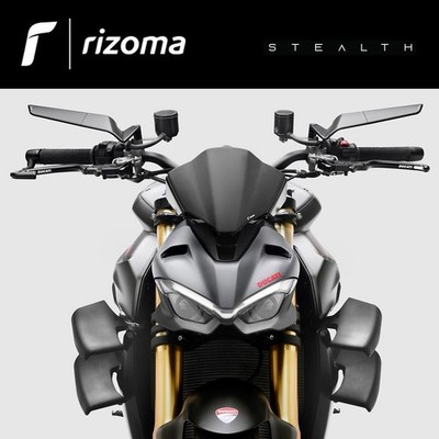 STEALTH NAKED SPIEGEL SCHWARZ [RIZOMA] DUCATI STREETFIGHTER V4/S - BSN010B+BSN906B