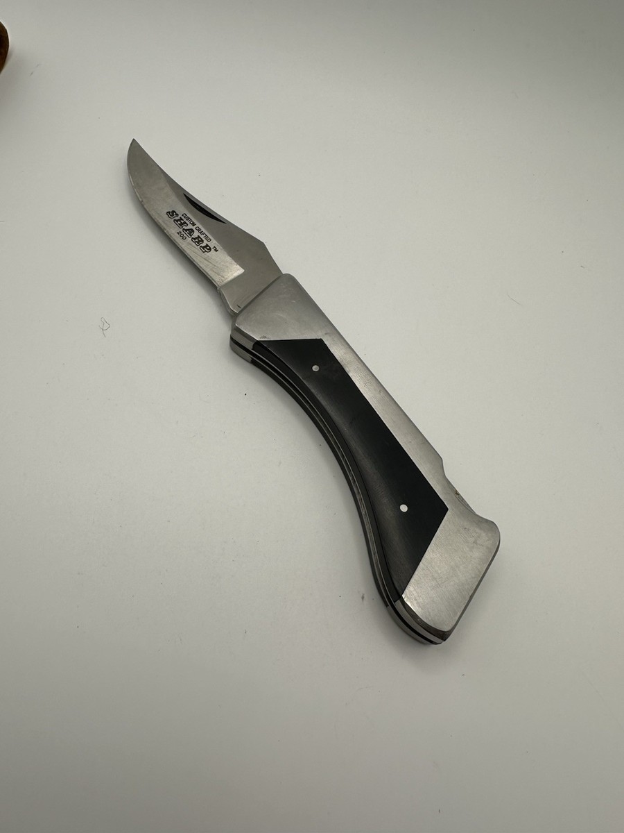 SHARP BRAND MODEL 200 LOCKBACK FOLDING POCKET KNIFE BROWN/TAN