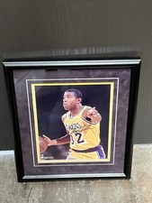 Lakers #32 amazing Magic Johnson signed COA framed memorabilia Basketball NBA BT