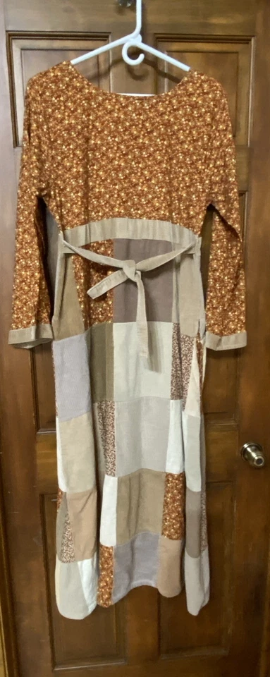 "Vestido Gitano Rosa Retazos Floral Boho Festival Talla Única 100% Algodón 36x50"" Largo" Foto 2 de 4