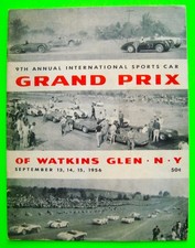 1956 Watkins Glen U.s. Grand Prix F-1 Program Sports Car Ads Johnston Vg
