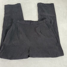 Briggs New York Women's 18W Black Velour Dress Pants High Rise Pull On Straight