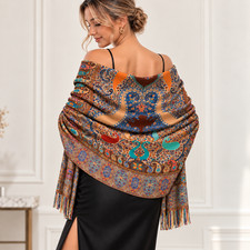 Womens 100 Cashmere Scarf Shawl Wrap Pashmina Stole Long Soft Wool Paisley