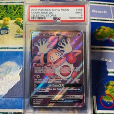 Mr. Mime Gx 156/168 Ultra Rare Celestial Storm Pokemon PSA 9