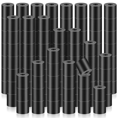 PASIMY 100 Pcs Black Nylon Spacers 1/2 '' Thick, 1/2 '' OD 0.194 '' ID Round Rubber