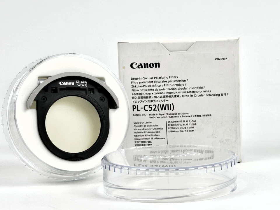 Canon Gelatin 52 (WII) Drop-in Filter 52mm w/Case - Image 2 of 4