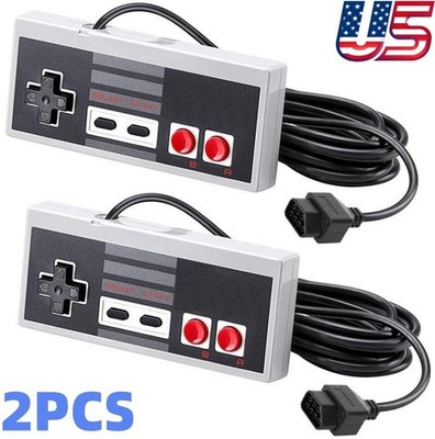 2PCS Wired Classic Retro Game Controller NES-004 Gamepad for Nintendo US Stock