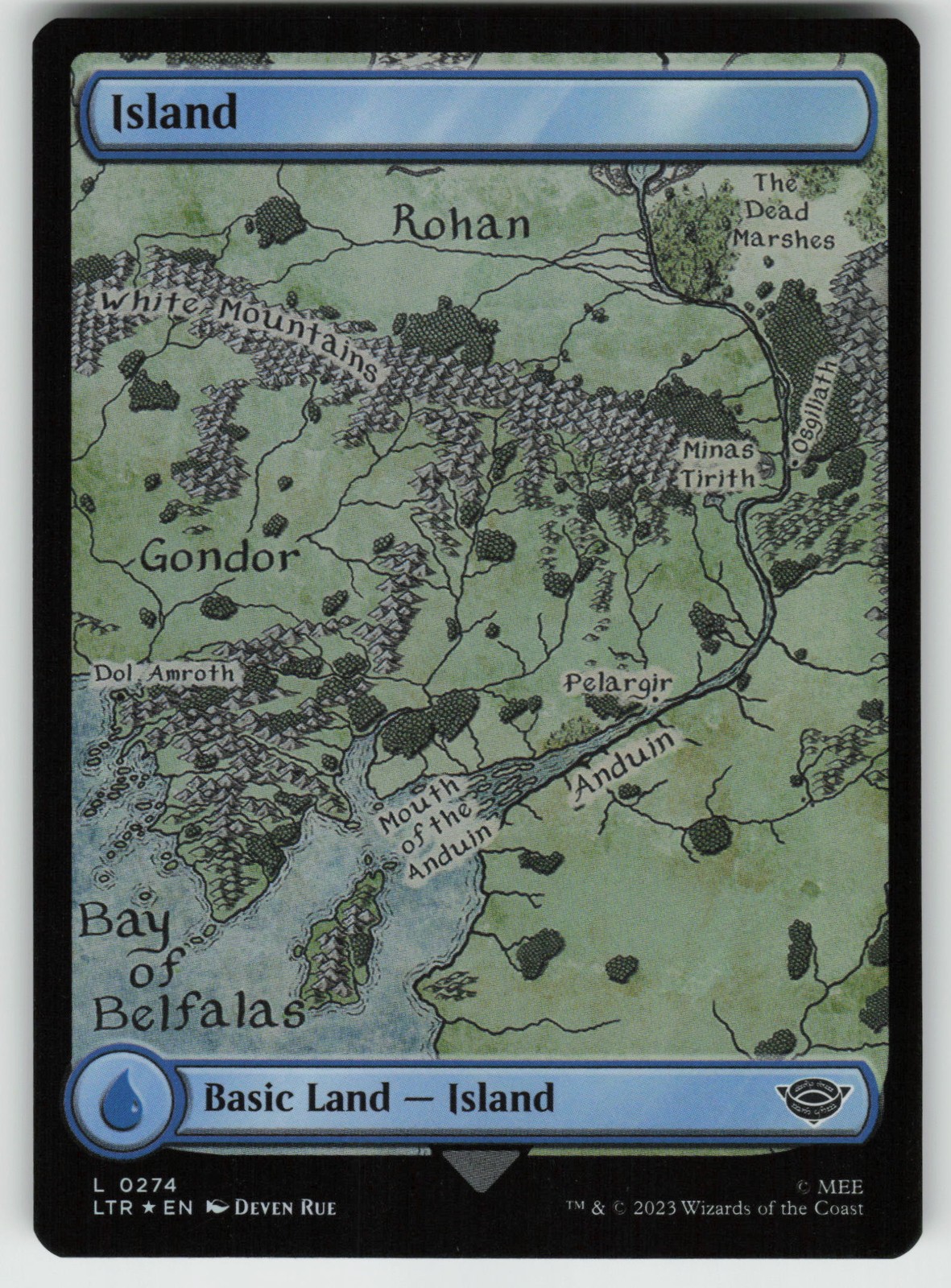 MTG Island (0274) Foil Universes Beyond: The Lord of the Rings #274 NM