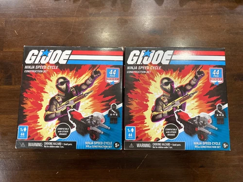 G.I. Joe ninja speed cycle construction set hasbro 44 pc 2 times