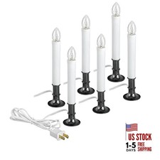 AC1180-Electric Plug-in 8.25 inch Flameless LED Window Candle with Dusk to 6