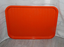 qty.4 Vintage MCM Orange Cafeteria Tray 16x12 Silite Chicago Made in USA