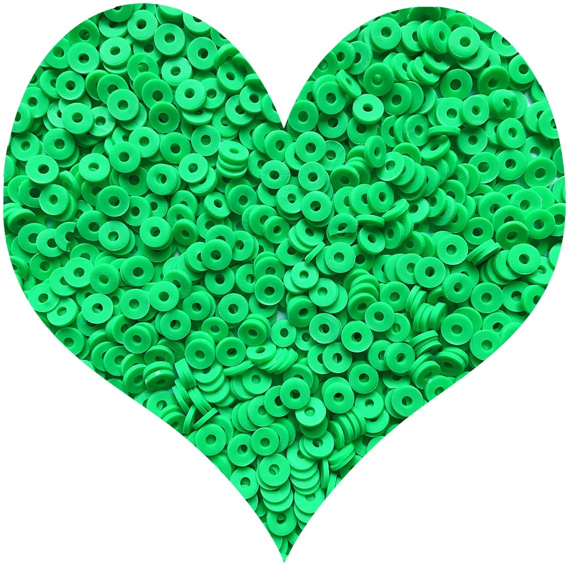 3000Pcs Clay Beads Flat Round Polymer Bead Vinyl Heishi Beads Flat Round Pol...