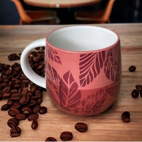Starbucks Coffee Cup Mug 2011 Hawaiian Hibiscus Red Hand-painted 12oz Ceramic - Picture 1 of 4