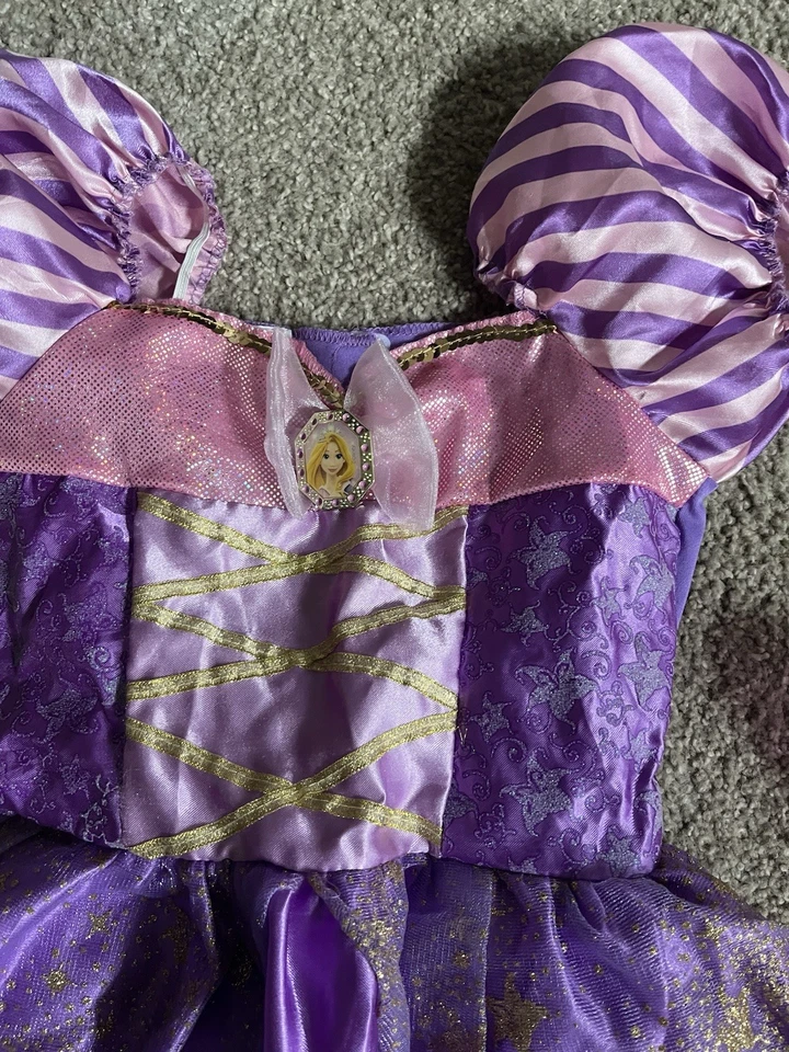 Disney Princesa Rapunzel Disfraz Enredado Talla 4-6 con Zapatos, Corona Foto 3 de 4