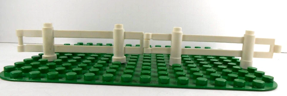 Lego Duplo Item Cerca 2 Trilhos Conectável 6" (2) Branco - Imagem 2 de 2
