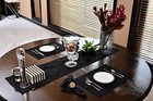 KHAS Luxury pack of  9 Tableware includes 1 Table Runner 4 Placemats & 4 Napkins